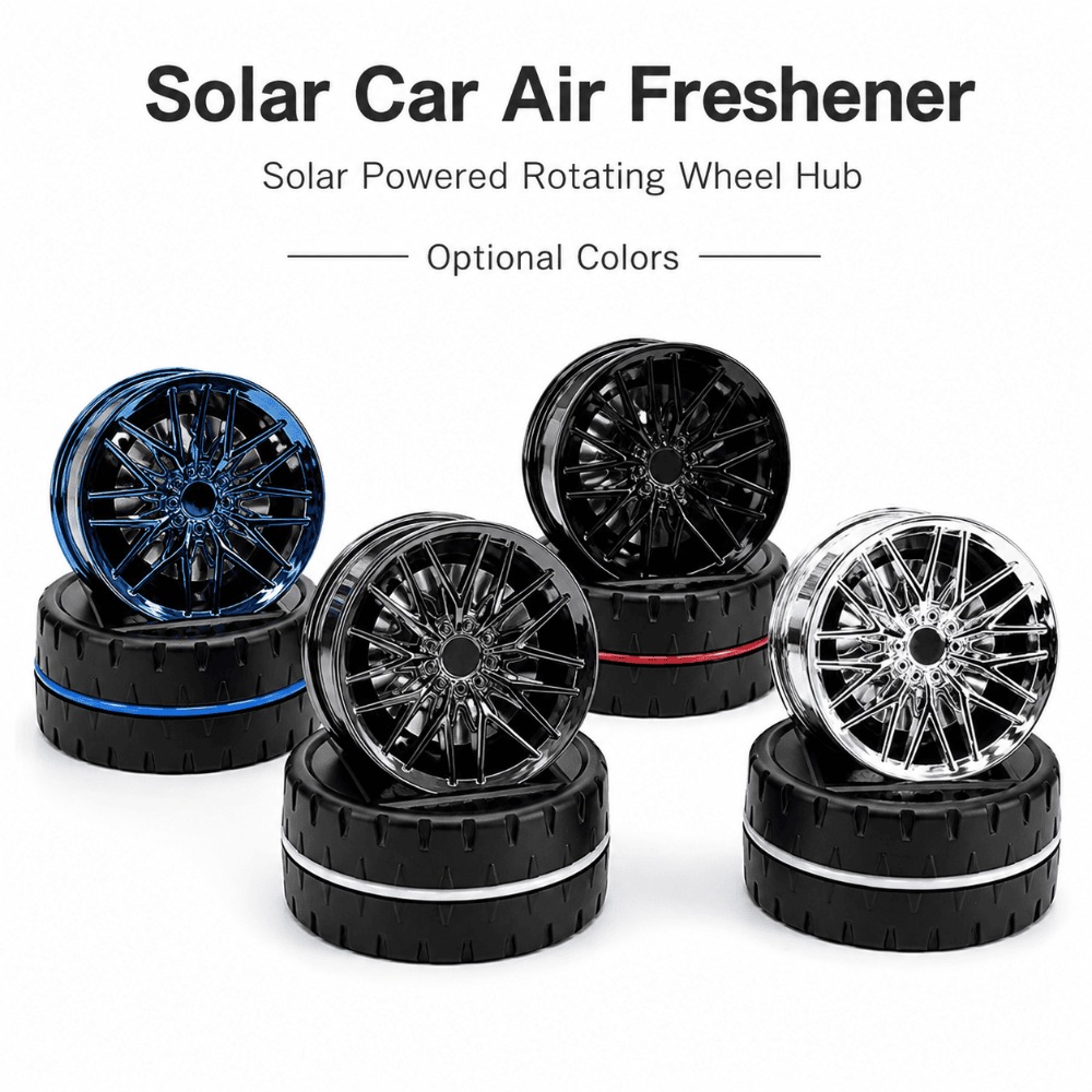Perfume Fragrance Wheel - Zonne-auto-luchtverfrisser voor universele voertuigen, roterende wielnaaf