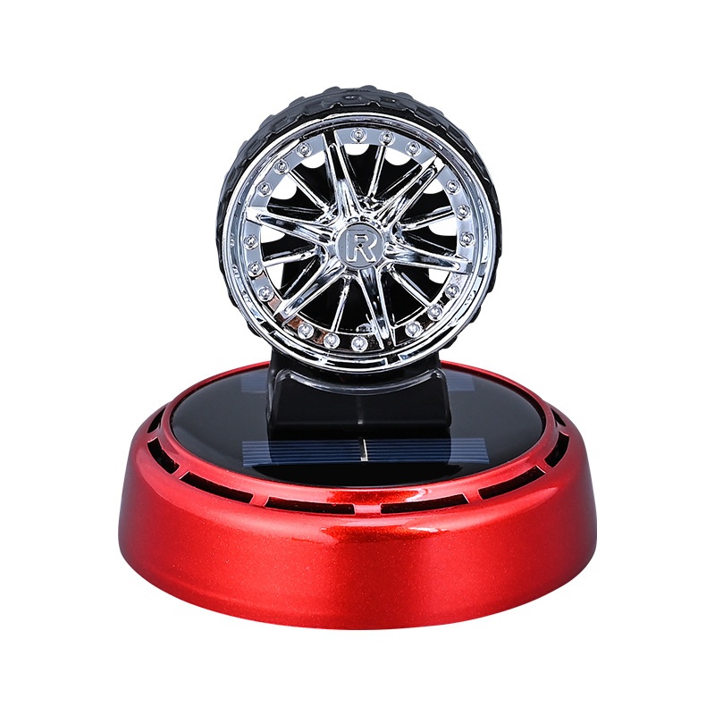 Perfume Fragrance Wheel - Op zonne-energie werkende roterende bandenauto luchtverfrisser