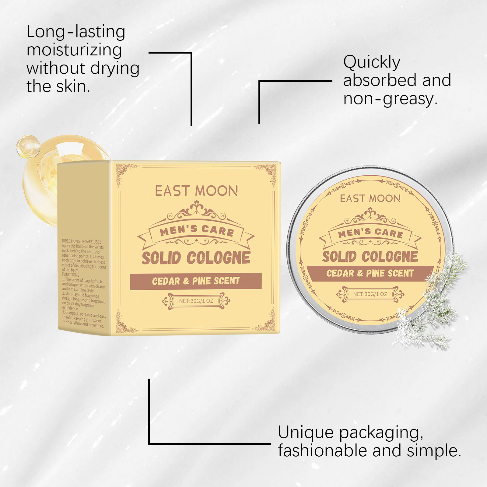 East Moon 30g Cederhout Solide - Cologne Solid Balm recensie en prijs